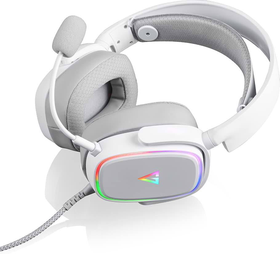 Гарнитура проводная игровая Modecom Volcano RGB Prometheus 7.1 White USB (S-MC-899-PROMETHEUS-200) - Фото 1
