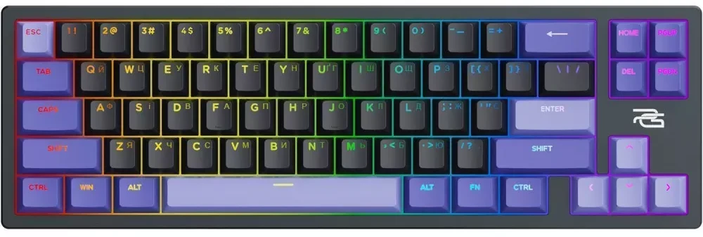 Клавиатура проводная игровая Proove Gaming Aress (Ukraine Layout) black/purple (MKAR00022416)