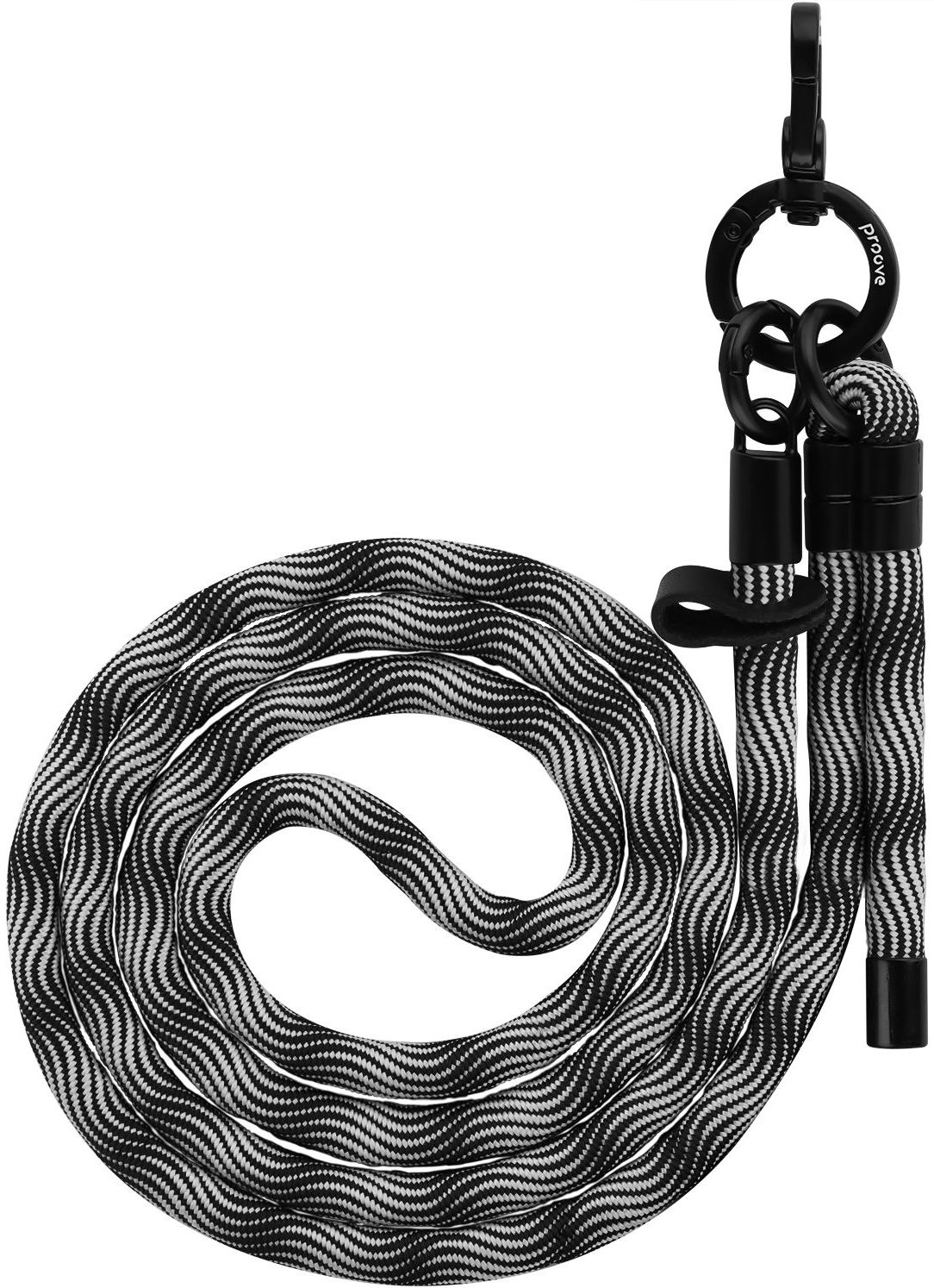 Ремінець для смартфону Proove Spiral Cross-Body Strap black/silver (PSBSUNOC1515)