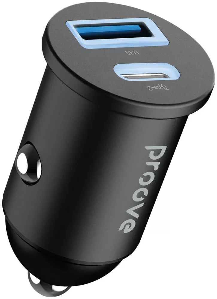 Автомобильное зарядное устройство Proove Tiny Power 30W (Type-C + USB) Black (ACTP30111201)