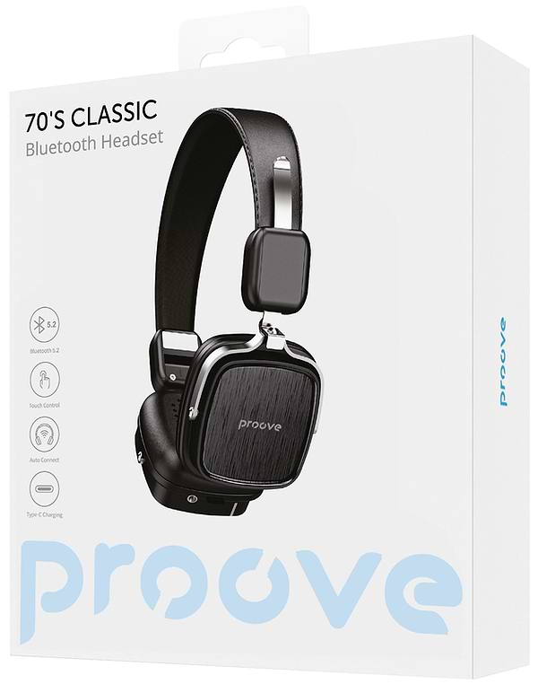 Фото - Навушники накладні бездротові Proove 70's Classic Black (483930001)