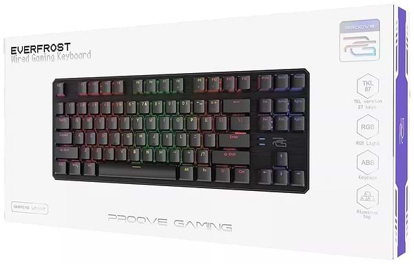 Фото - Клавіатура дротова ігрова Proove Gaming Everfrost (Ukraine Layout) Black (CKEV00000401)