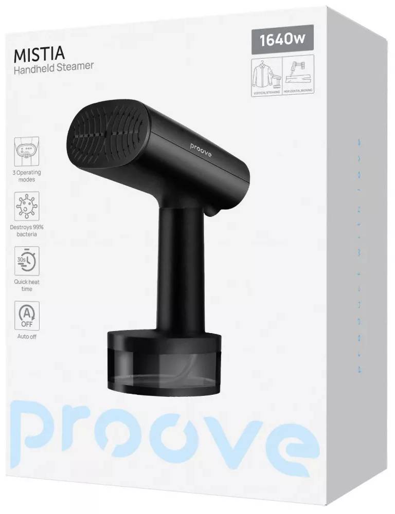 Фото - Вертикальный отпариватель ручной Proove Mistia 1640W black (HSPM16400001)