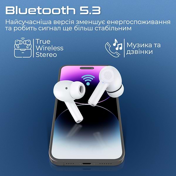 Фото - Навушники вкладиші бездротові TWS Promate propods.white