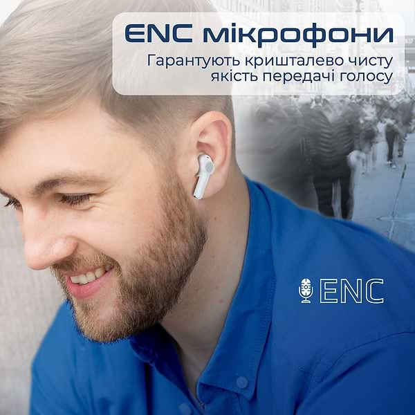 Фото - Навушники вкладиші бездротові TWS Promate propods.white