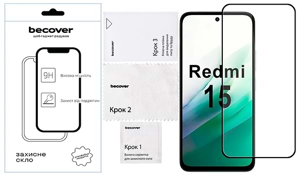 Фото - Захисне скло для смартфону BeCover for Xiaomi Redmi 15 Black (713905)