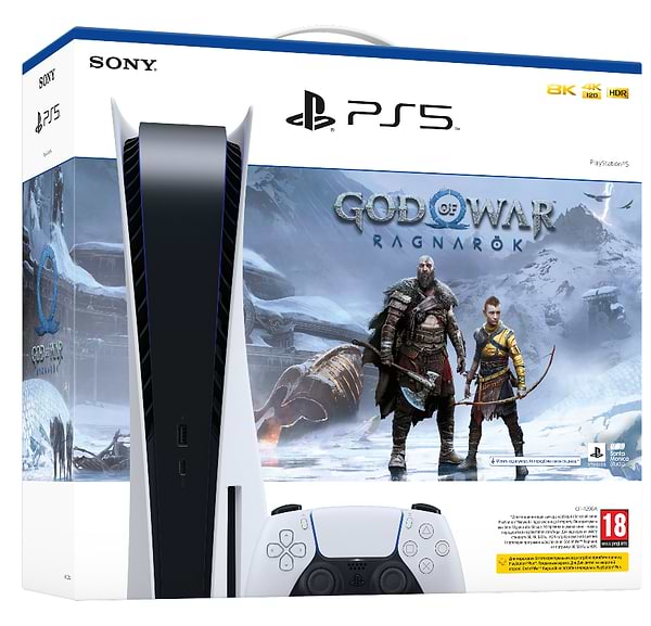 Фото - Ігрова приставка PlayStation 5 + PS5 God of War Ragnarök (код)
