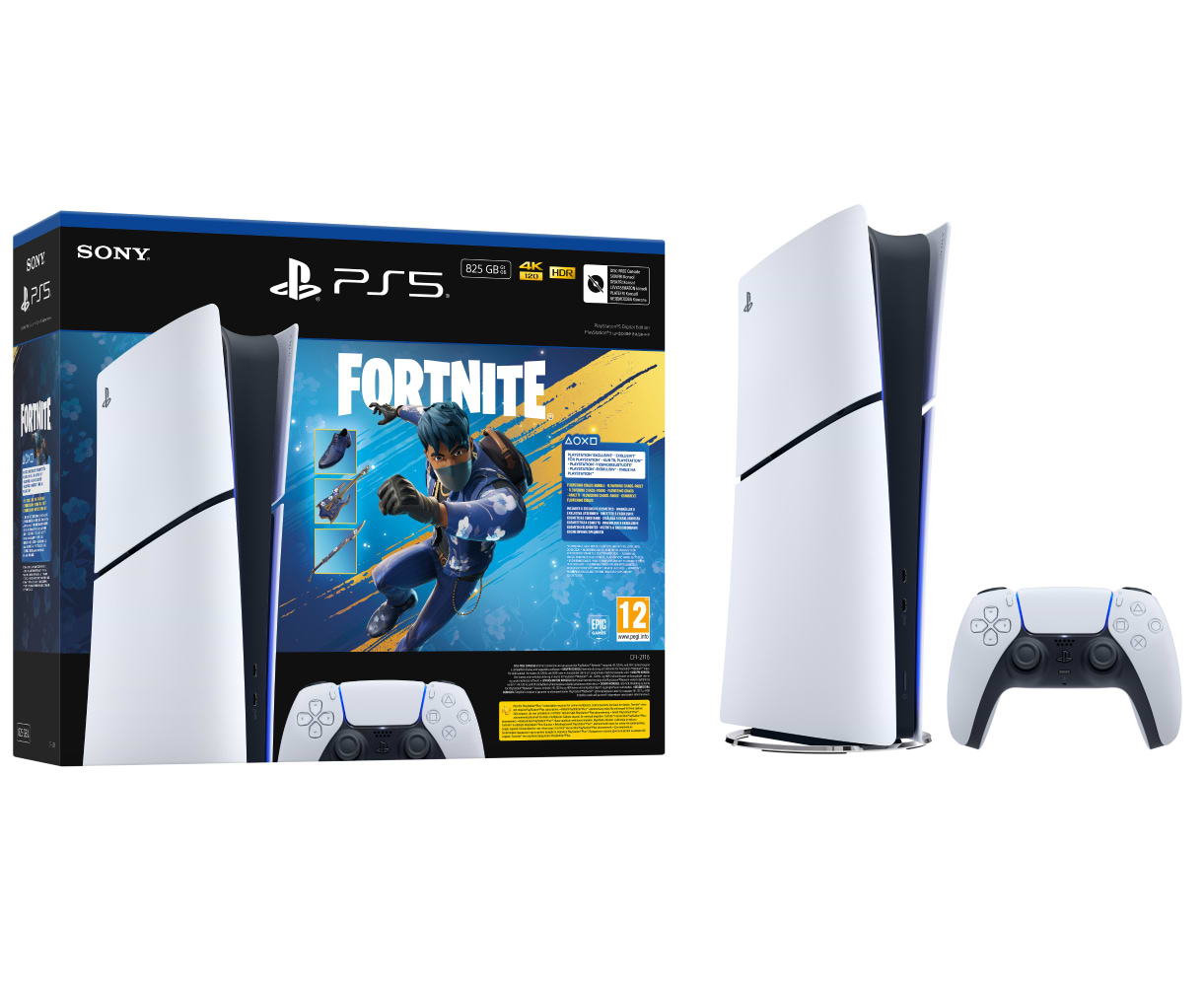 Ігрова приставка PlayStation 5 Slim Digital Edition + Fortnite® Flowering Chaos (код) - Фото 1
