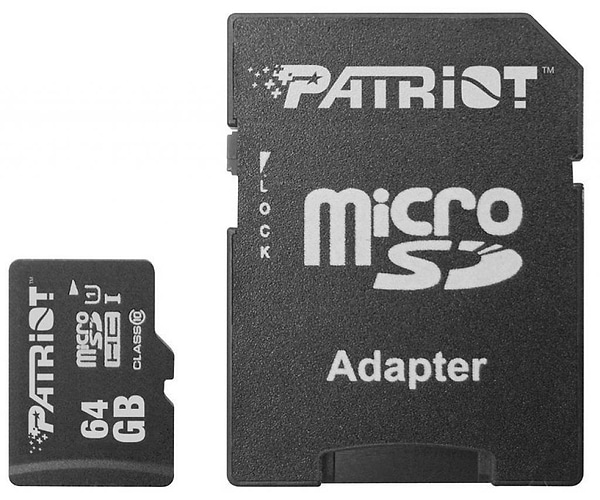Фото - Карта памяти Patriot 64GB microSD class10 UHS-1 (PSF64GMCSDXC10)