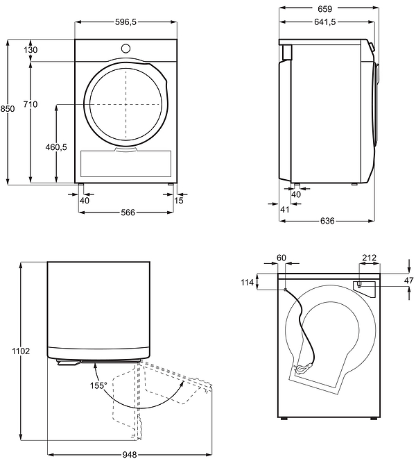 Фото - Комплект техники Electrolux Стиральная машина с фронтальной загрузкой + Сушильная машина + Комплект креплений для установки в колонну Electrolux EW7F3414U + EW7D394U + E1WYHSK2