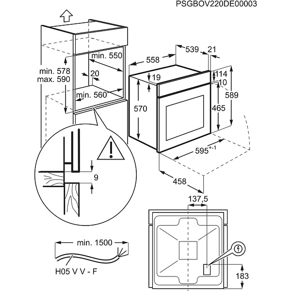 Фото - Духовой шкаф электрический Electrolux EOF3H50BK