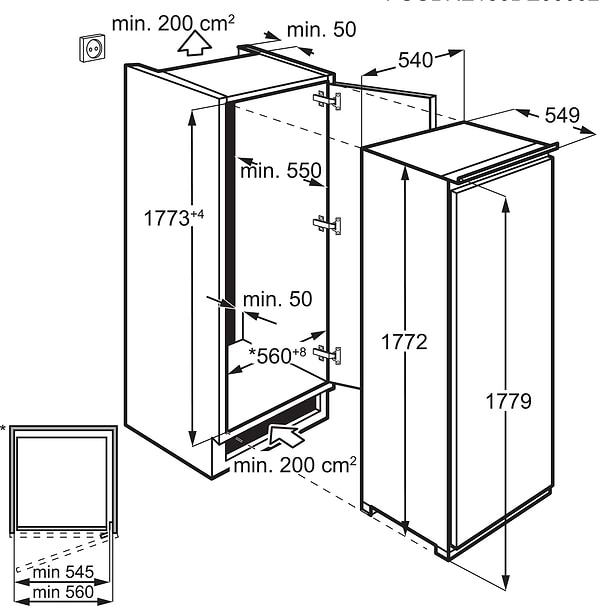 Фото - Уцінка - Морозильна камера вбудована Electrolux LUN7NE18S