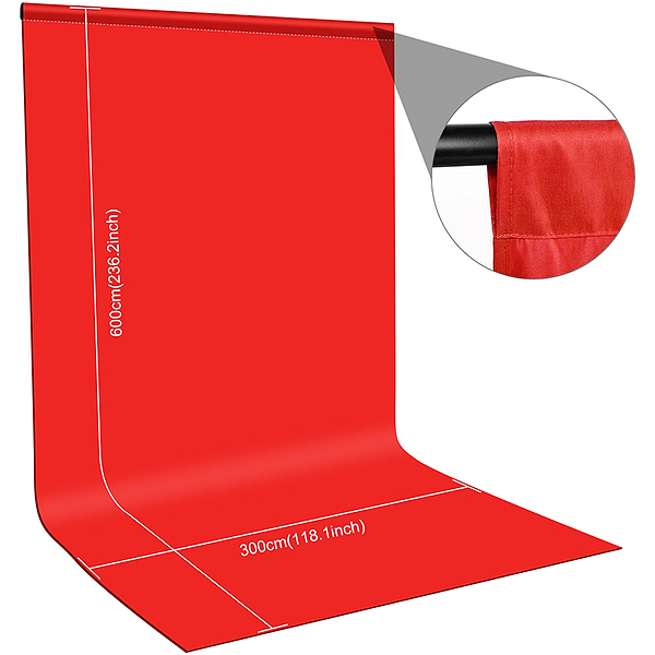 Фото - Фон для студії Puluz PU5206R 3x6 м Red