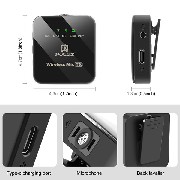 Фото - Микрофон для смартфона Puluz Type-C Black (PU646B)