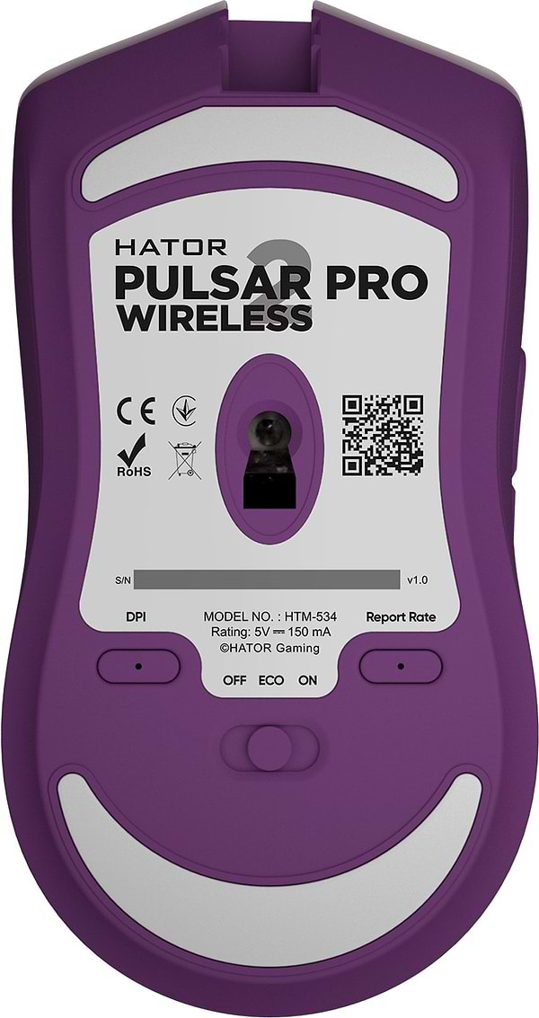Фото - Мышь беспроводная игровая Hator Pulsar 2 PRO Wireless Lilac (HTM-534)
