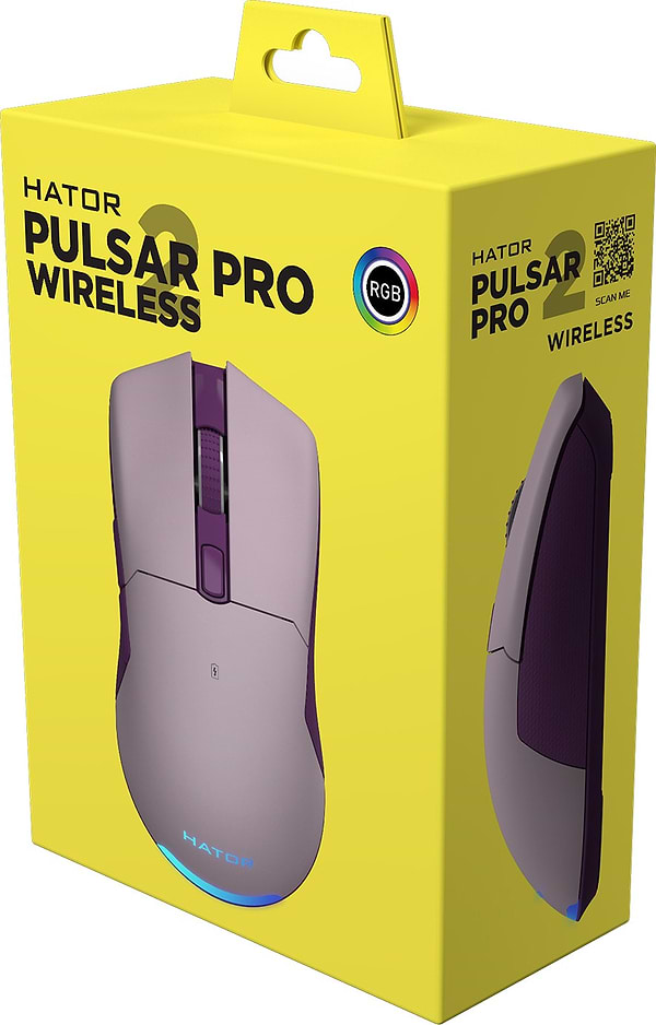 Фото - Мышь беспроводная игровая Hator Pulsar 2 PRO Wireless Lilac (HTM-534)