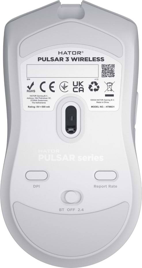Фото - Миша бездротова ігрова Hator Pulsar 3 Wireless White (HTM631)
