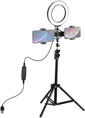 Фото - Набір для блогера Puluz Ring USB LED lamp 6.2"+ трипод 1.1m (PKT3036)