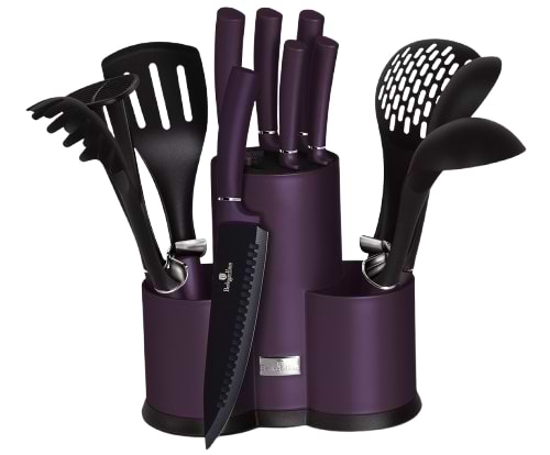 Фото - Поварской набор принадлежностей BerlingerHaus 6 пр. и ножей 5 пр. с подставкой (BH 6258A)