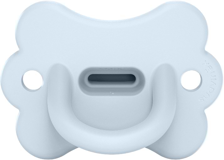 Симетрична пустушка Suavinex фізіологічна у формі метелика 0-6 міс. Colour Essence блакитна (308912)