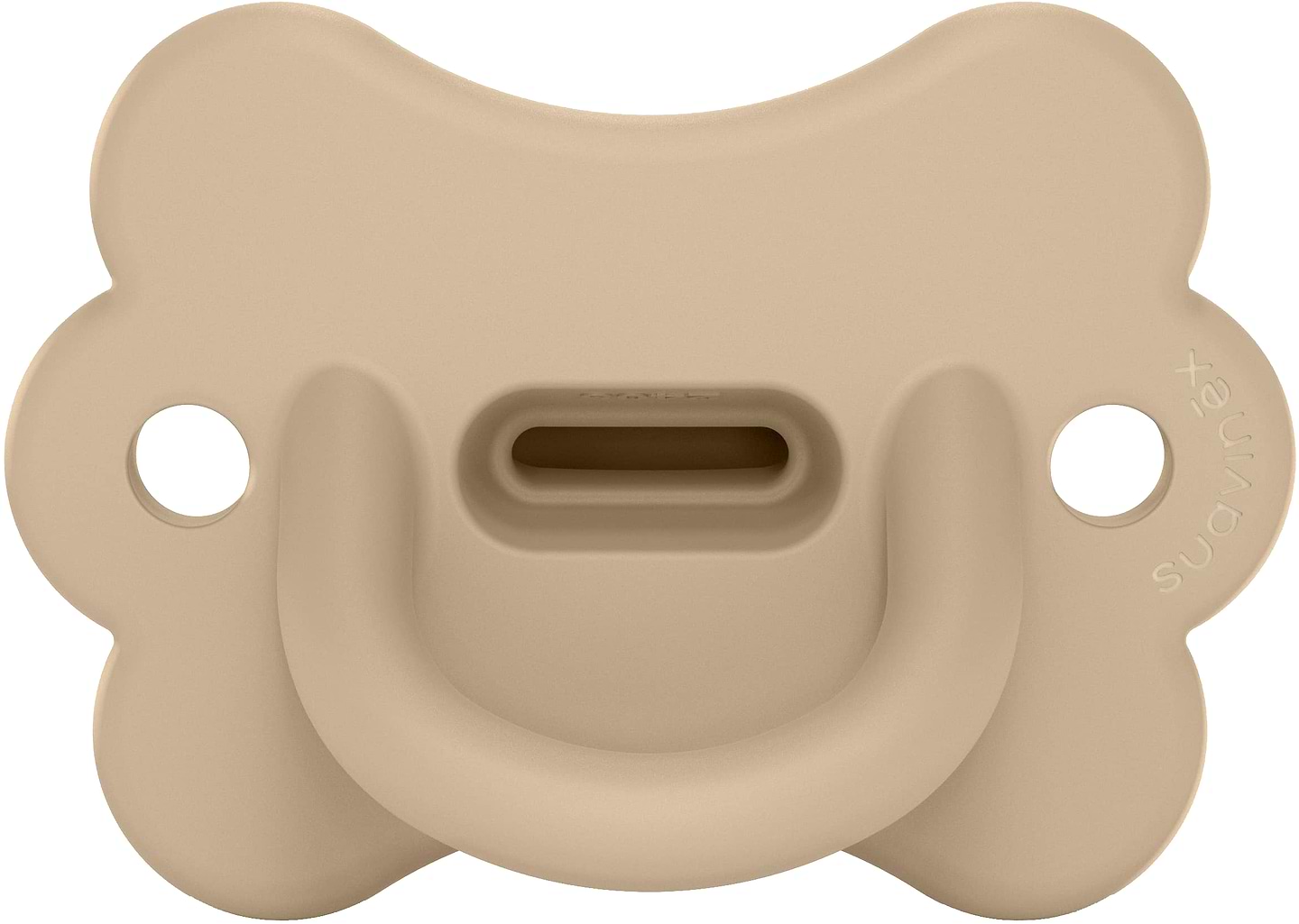 Симметричная пустышка Suavinex физиологическая в форме бабочки 6-18 мес. Colour Essence бежевая (308917)