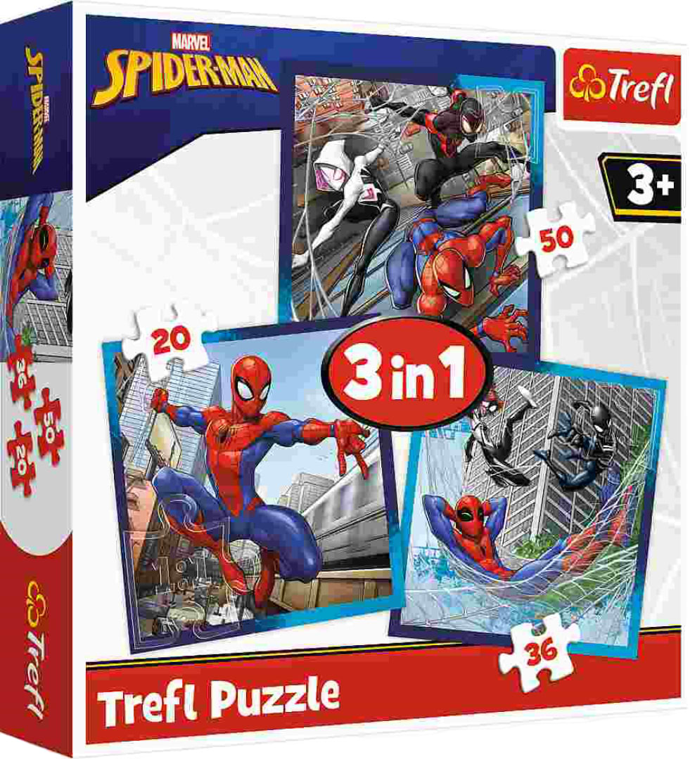 Пазлы (3-4 года) Trefl 3в1 Spiderman Друзья-пауки (5900511348743)