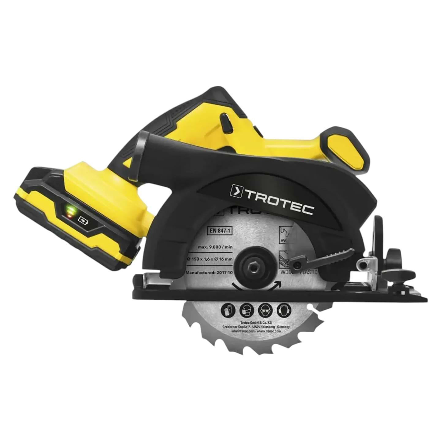 Циркулярна пила Trotec PCSS 10-20V + кейс (4430000110)