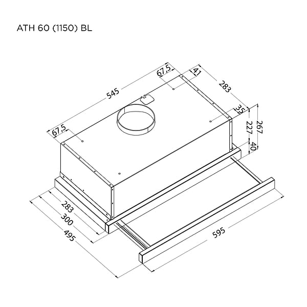 Фото - Вытяжка встраиваемая Pyramida ATH 60 (1150) BL