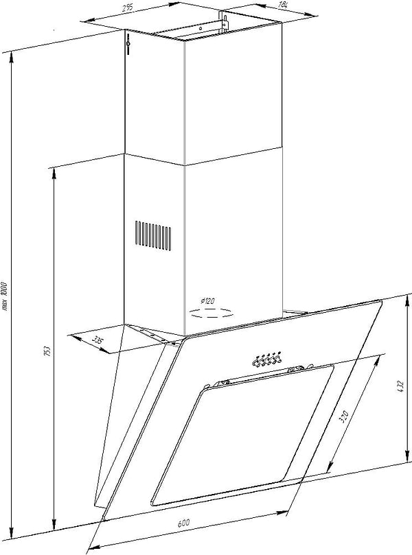 Фото - Вытяжка декоративная Pyramida NR 60 WHITE