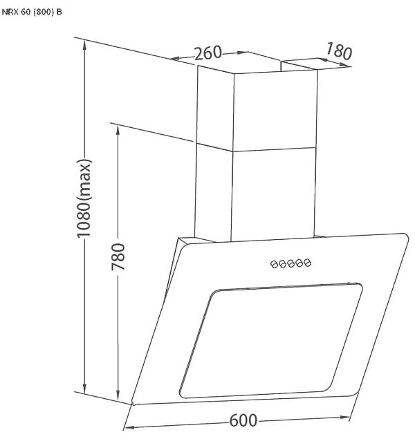 Фото - Вытяжка декоративная Pyramida NRX 60 (800) B GWH