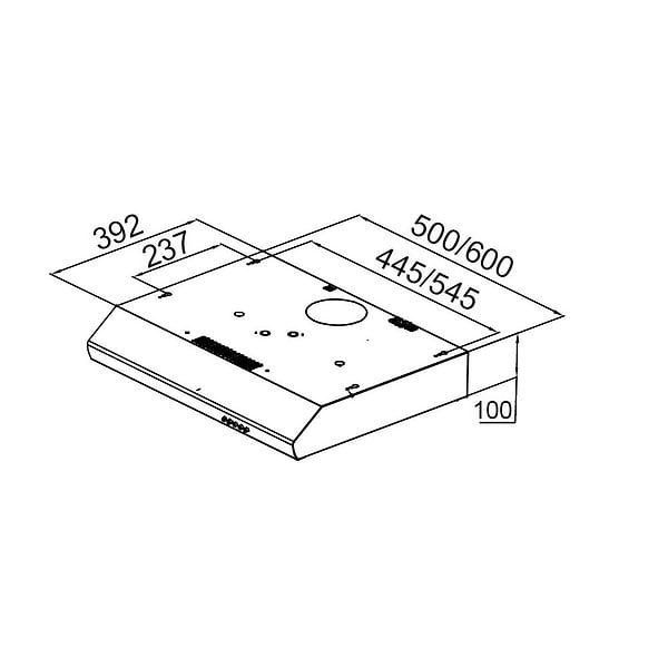 Фото - Витяжка традиційна Pyramida UX 60 BL