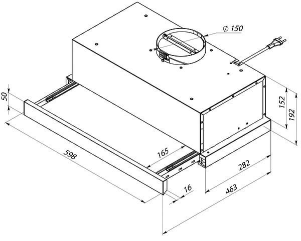 Фото - Витяжка вбудована Pyramida TL 60 (1100) IX T