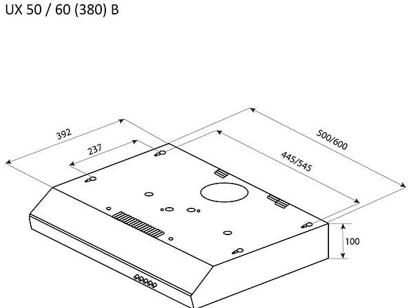 Фото - Вытяжка традиционная Pyramida UX 50 (380) B BR