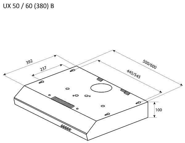 Фото - Вытяжка традиционная Pyramida UX 50 (380) B BL