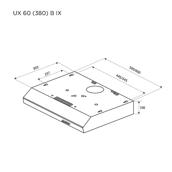 Фото - Витяжка традиційна Pyramida UX 60 (380) B IX