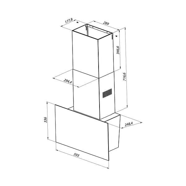 Фото - Витяжка декоративна Pyramida V2-60 IV