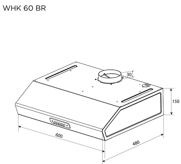 Фото - Витяжка традиційна Pyramida WHK 60 BR