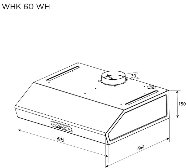 Фото - Витяжка традиційна Pyramida WHK 60 WH