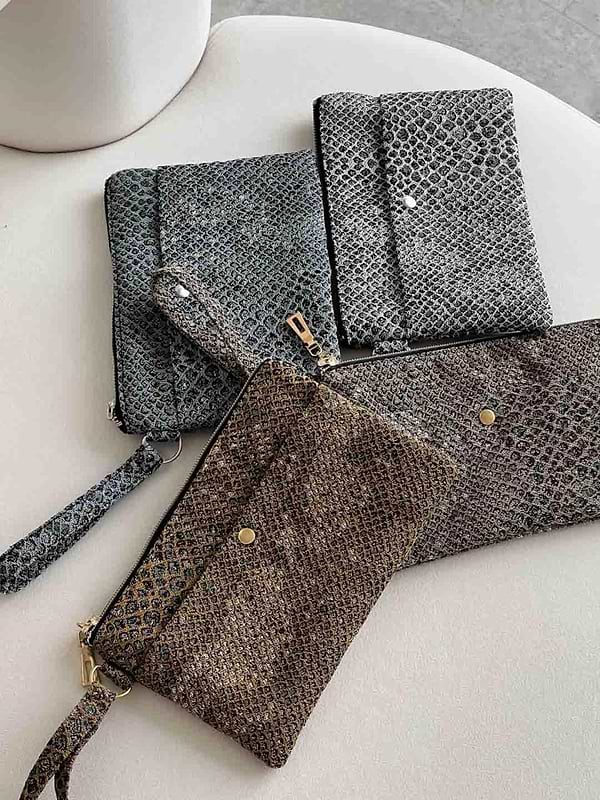 Фото - Косметичка ART KNIT Python бірюзова 14x21 см (037854)