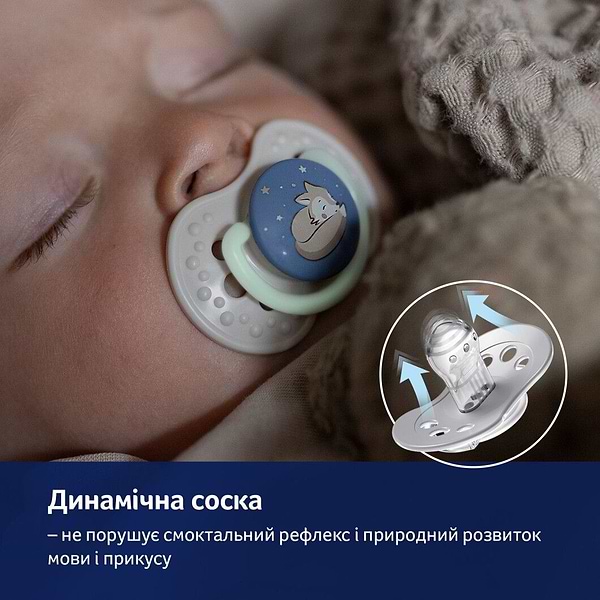 Фото - Динамическая пустышка Lovi 3-6 м-цев 2 шт. Night&Day Boy (22/914boy)