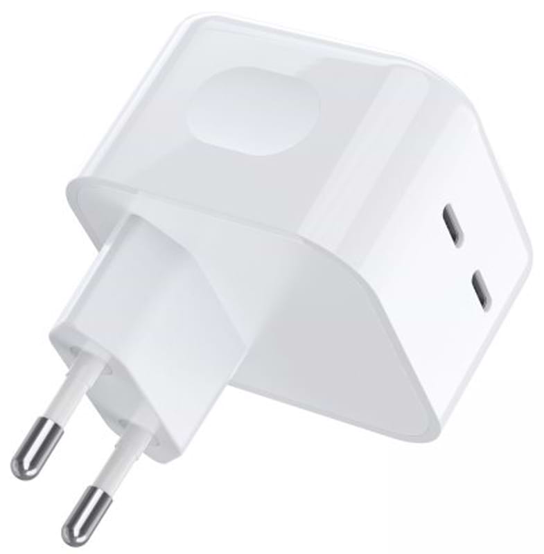 Сетевое зарядное устройство Choetech 2 USB-С 35W PD/QC (Q5008-EU-WH)