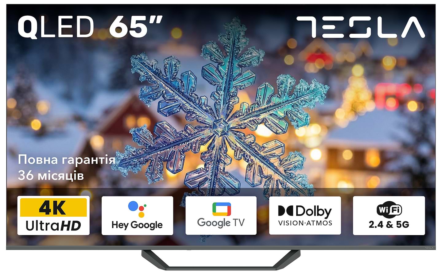 Купити Телевізор Tesla Q65E655GUS - Фото 1 Телевізор Tesla Q65E655GUS - Фото 1