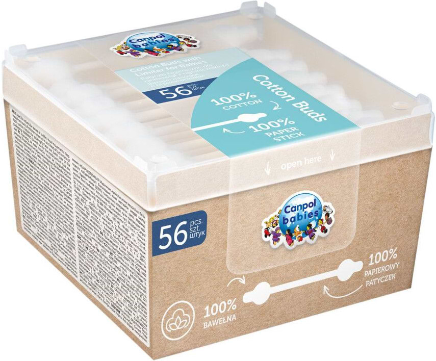 Вушні палички дитячі Canpol babies з обмежувачем 55 шт. (3/115)