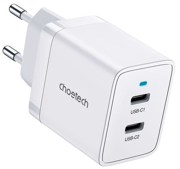 Фото - Мережевий зарядний пристрій Choetech 2 USB-C 40W (Q5006-EU-WH) Фото - Мережевий зарядний пристрій Choetech 2 USB-C 40W (Q5006-EU-WH)