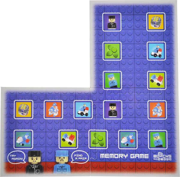 Фото - Пластиковий конструктор qbee "Block&Steps: Поліцейський патруль" + ходилка і меморі гра 3в1, 94дет.  (QB300-002)