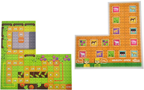 Фото - Пластиковий конструктор qbee "Block&Steps: Весела Ферма" + ходилка і меморі гра 3в1, 79дет.  (QB300-005)