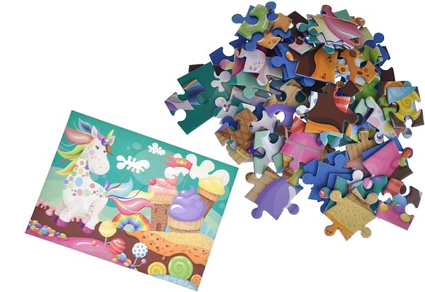 Фото - Пазли (3-4 роки) qbee 70 эл. "Єдиноріг та солодощі"  (QB400-009)