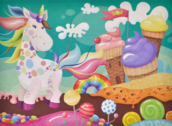 Фото - Пазли (3-4 роки) qbee 70 эл. "Єдиноріг та солодощі"  (QB400-009)