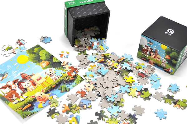 Фото - Пазли (8 +) qbee 160 эл. Дитяча серія - "Тваринки приятелі" (QB500-003)