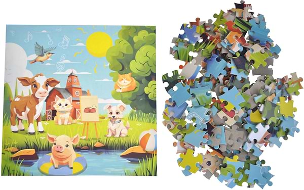 Фото - Пазли (8 +) qbee 160 эл. Дитяча серія - "Тваринки приятелі" (QB500-003)